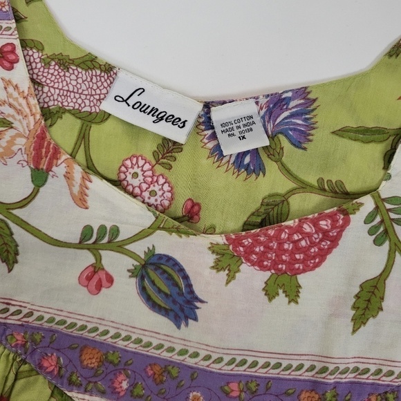 Floral skirt set peasant milk maid top knee length a-line full skirt blouse - Picture 3 of 16